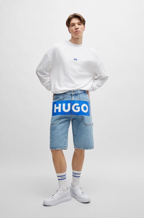 Hugo Blue | Sweatshirt Rundhals Nedro | 100 White Verkauf – Bild 4