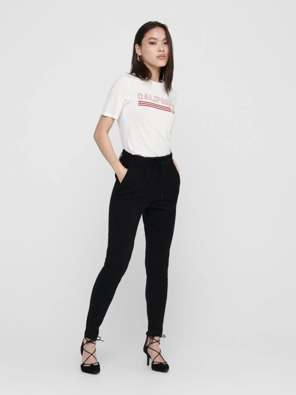 Only | POPTRASH - Einfarbige Hose | black Im Angebot