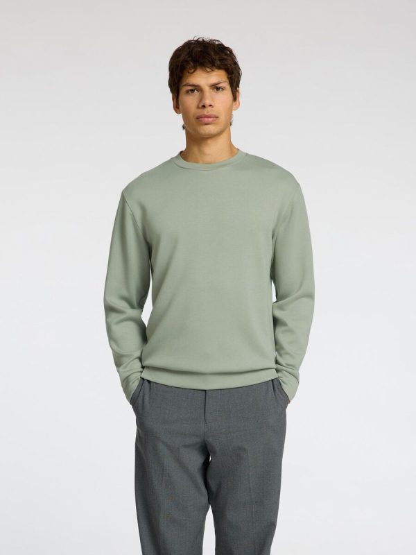 SELECTED | LANGÄRMELIGES SWEATSHIRT Emanuel | Iceberg green Jetzt online – Bild 4