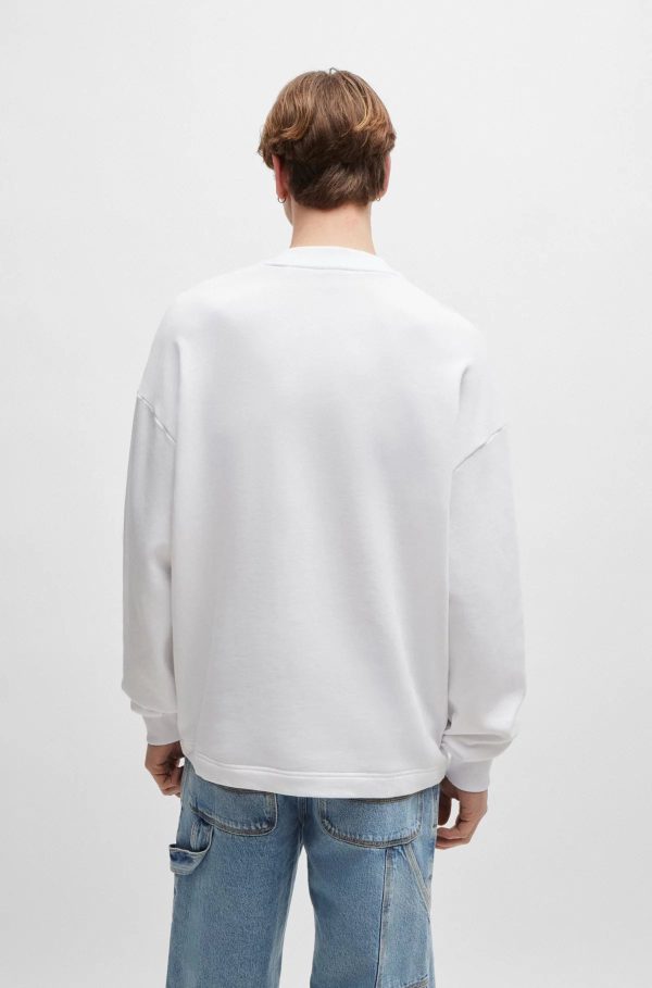 Hugo Blue | Sweatshirt Rundhals Nedro | 100 White Verkauf – Bild 2