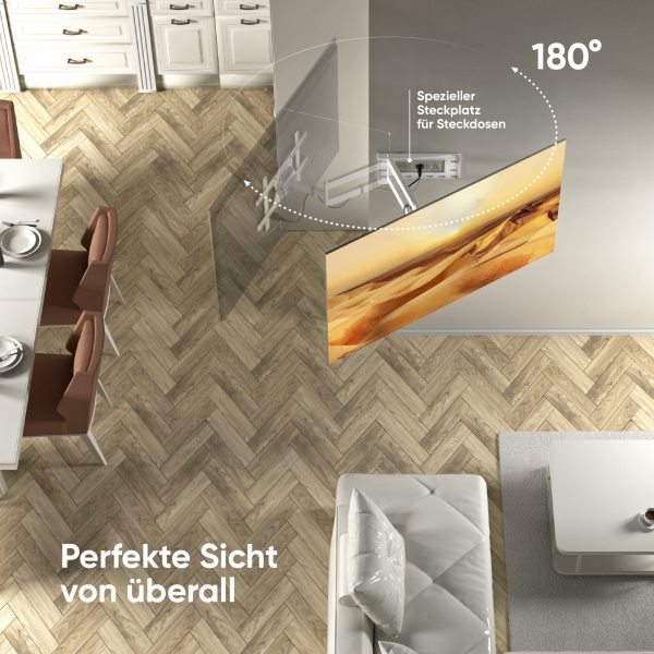 Neig- und schwenkbare TV-Halterung für 40 -75  max 68 kg, weiß M7L Angebot – Bild 5