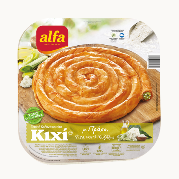 Alfa  Kihi  Pita mit Lauch, Feta und Myzithra Pita me Praso, Feta kai Myzithra 800g Online