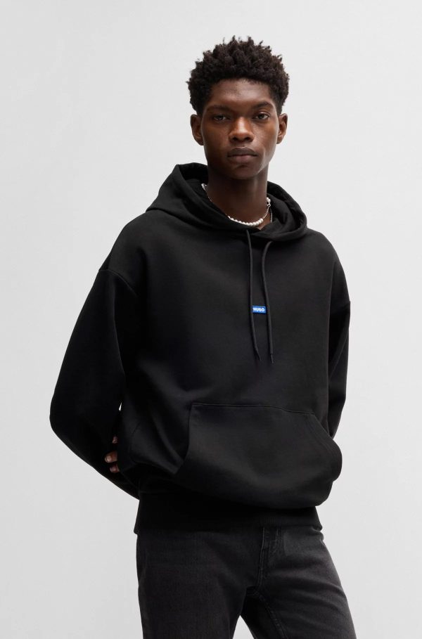Hugo Blue | Hoodie Nalonso mit blauem Logo | 001 black Online-Schn?ppchen