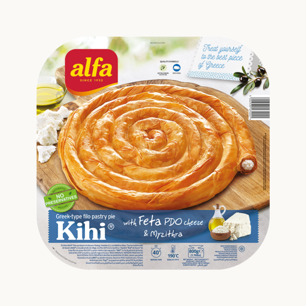 Alfa Kozaniki Pita Kihi mit Feta P.O.P & Myzithra 800g Zu verkaufen