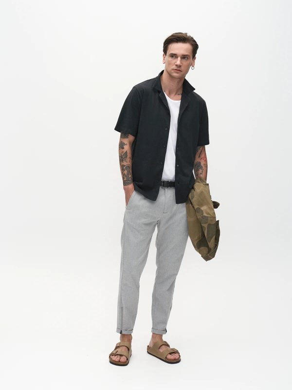 GABBA | Pisa Domo Pants Regular | 0014 Monument Im Angebot