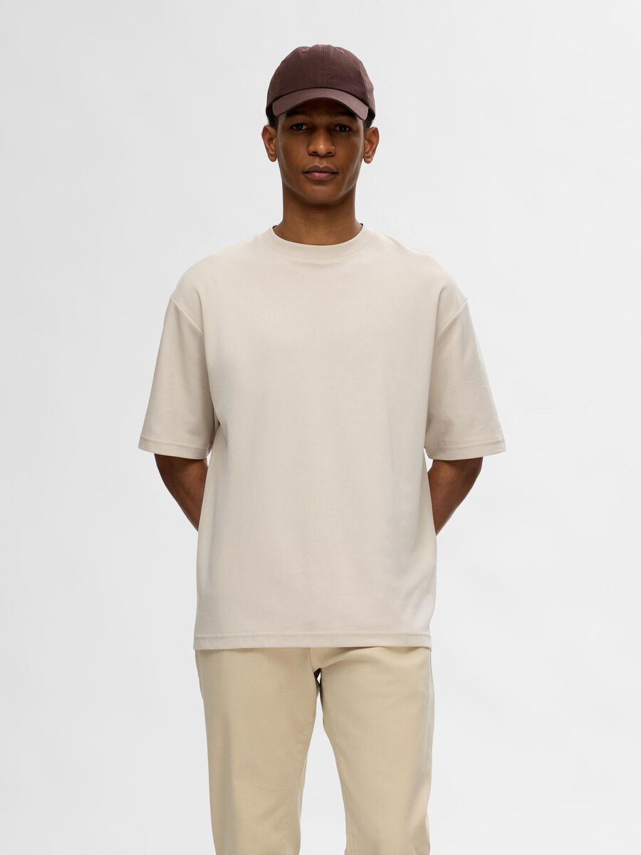 SELECTED | OVERSIZED KURZARM T-SHIRT | Oatmeal Schn?ppchen