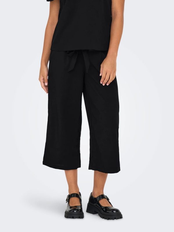 Only | NOVA Crop Palazzo Hose | Black Zu verkaufen