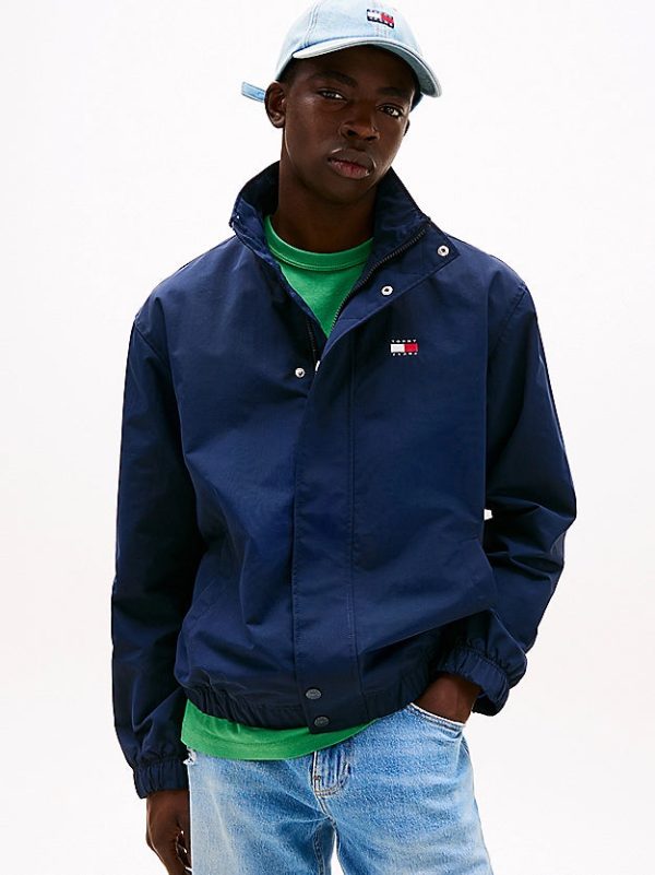 Tommy Jeans | Signature Jacke mit Color Block-Kragen | C1G NightNavy Zu verkaufen